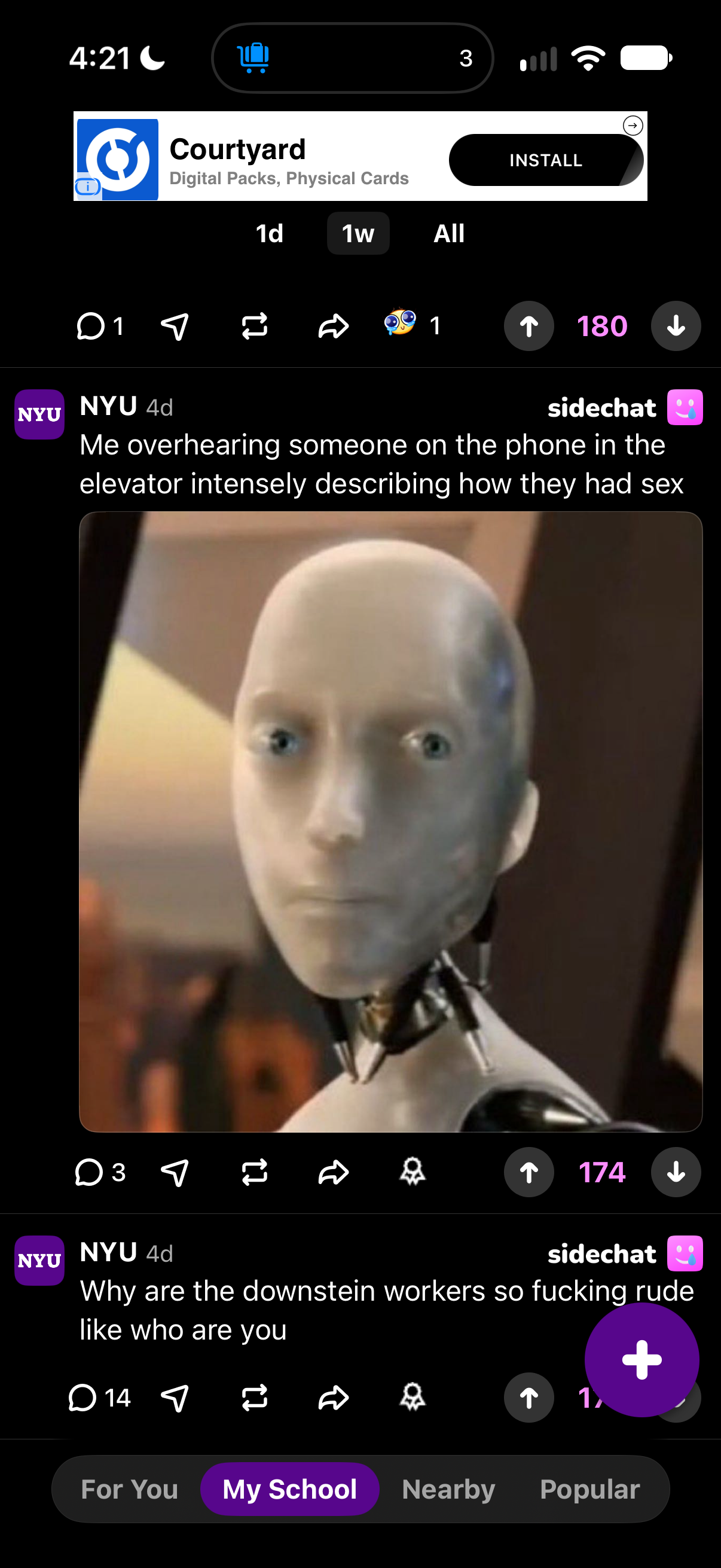 A wide-eyed cartoon robot reaction image